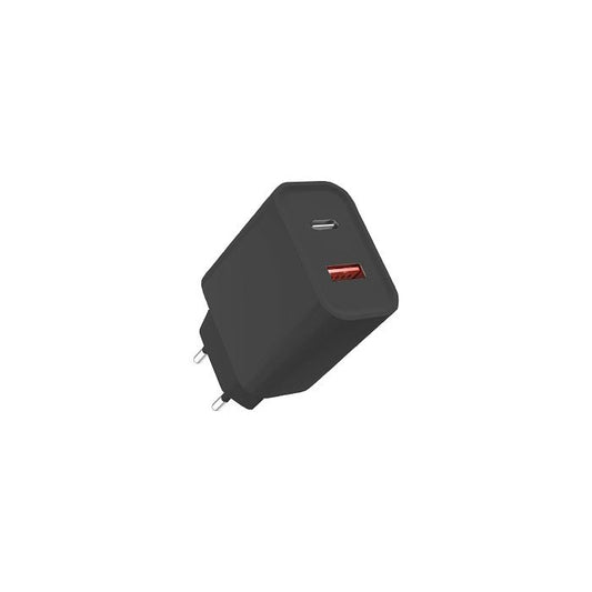 GrabNGo USB + USB-C 20W Wall Charger - Zwart